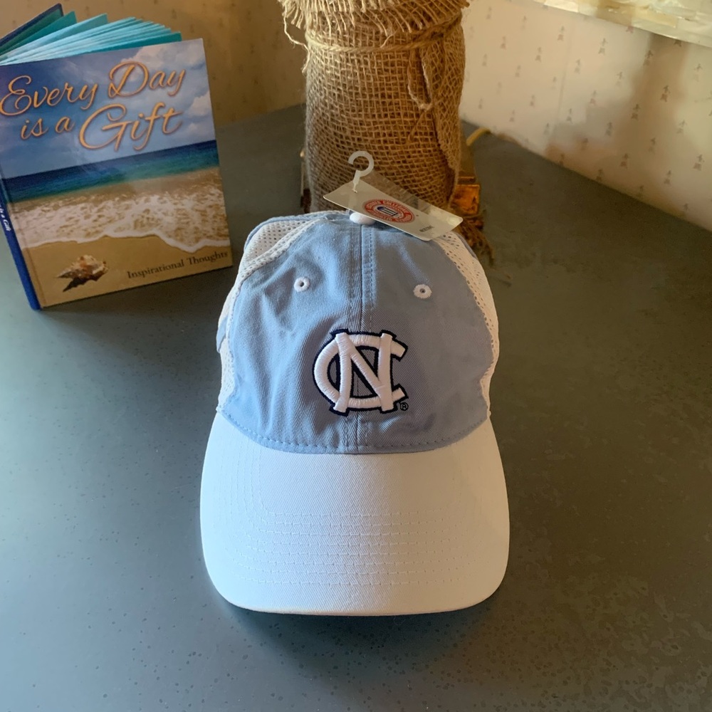 UNC, NEW WITH TAGS, Emblem mesh Ballcap, Velcro adjustment for size.